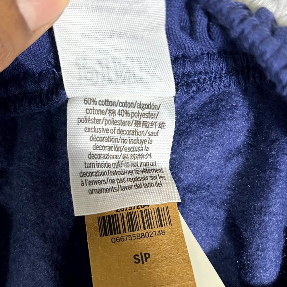 Pink Victoria's Secret Midnight Cuffed Jogger Pants Women Small Navy Blue Fleece - Picture 6 of 8